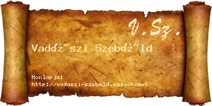 Vadászi Szebáld névjegykártya